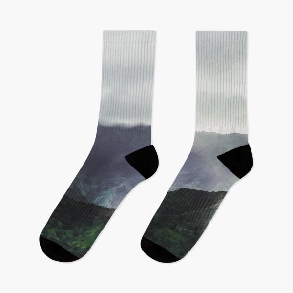 Item preview, green tropical mountains with foggy sky at Kauai, Hawaii, USA designed and sold by Mrvell.