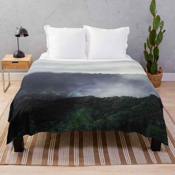 Item preview, green tropical mountains with foggy sky at Kauai, Hawaii, USA designed and sold by Mrvell.