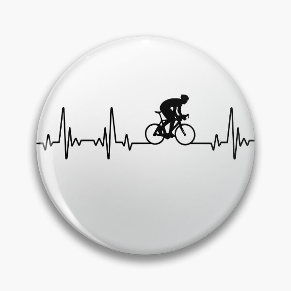 Item preview, CYCLING HEARTBEAT BLACK designed and sold by rentcode.