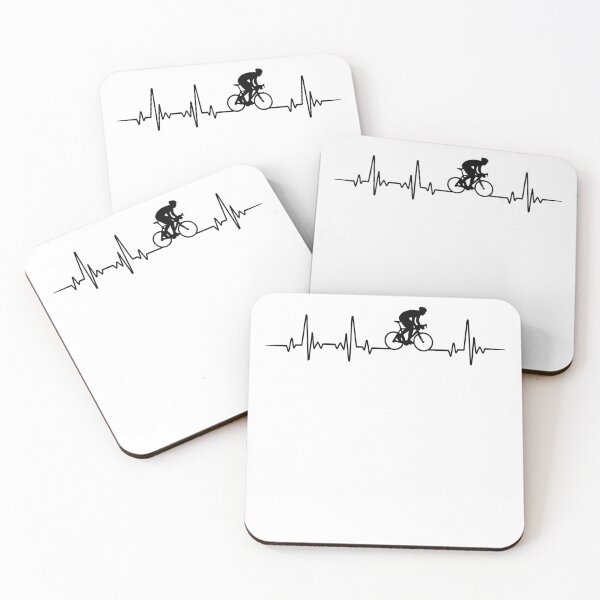 Item preview, CYCLING HEARTBEAT BLACK designed and sold by rentcode.