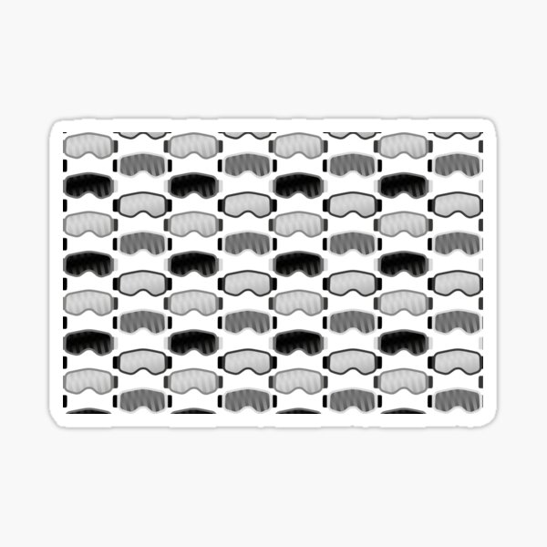 Ski Goggle Pattern Monochrome Sticker