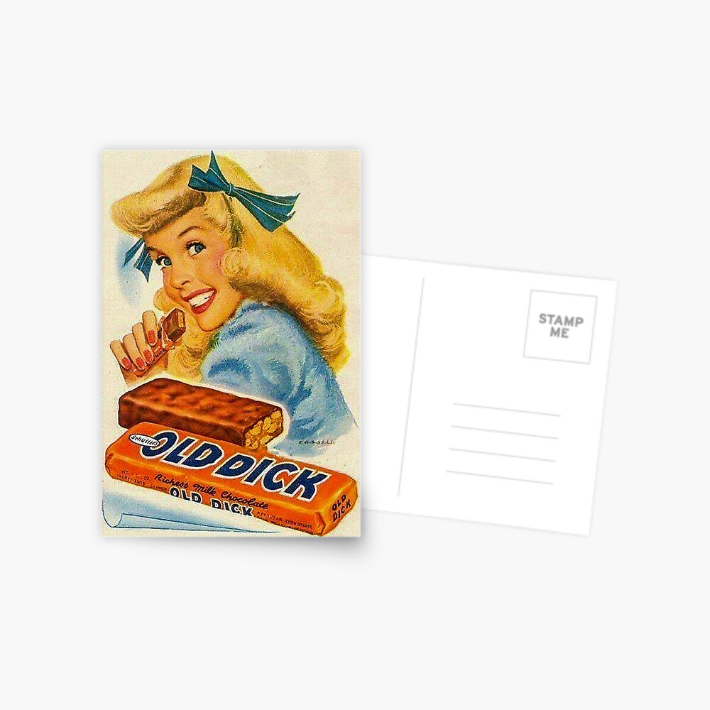 Old Dick - Vintage Candy Advertisment Postcard for Sale by IntersectPhoto  | Redbubble