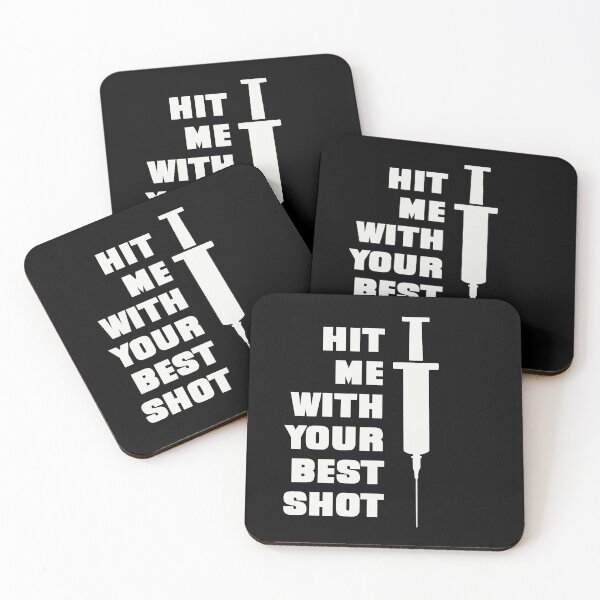 Item preview, Hit Me With Your Best Shot | Funny Covid Vaccine Meme designed and sold by Flip & Flop.