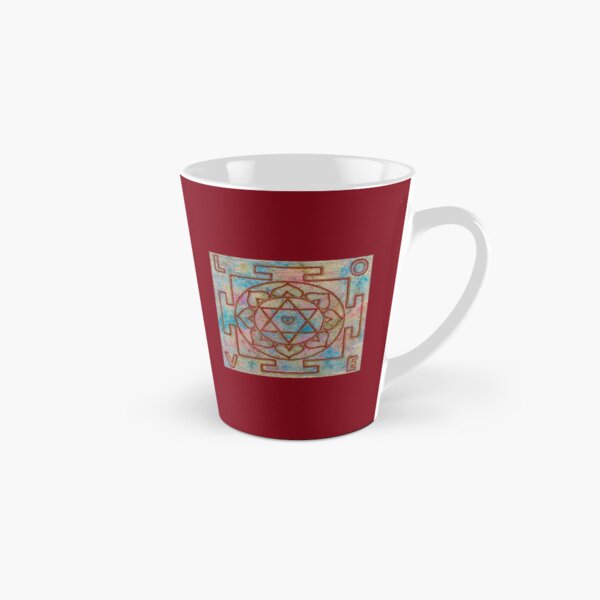 LOVE MANDALA (Yantra with Letters) - Yoga Art Design - scroll down Tall Mug