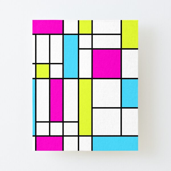 YCM Mondrian Canvas Mounted Print