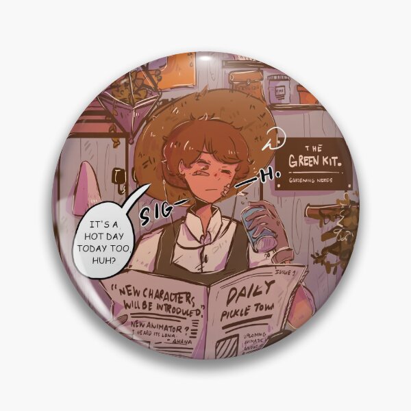 Hot Day Milo Pin Button Pin