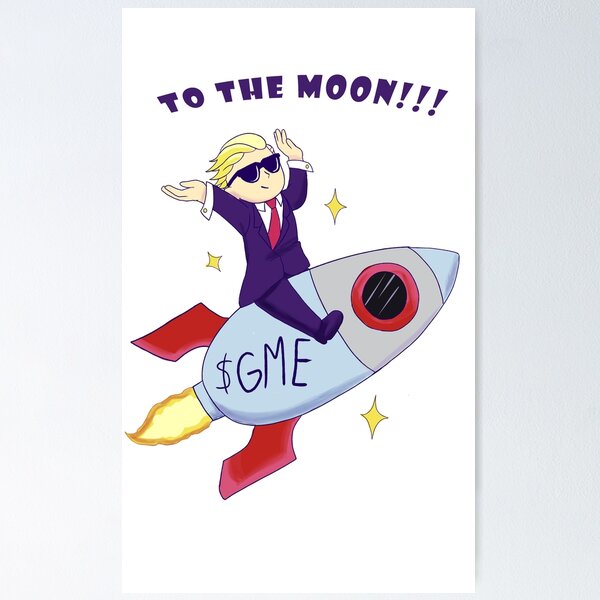 Item preview, Gamestop GME to the moon wallstreetbet designed and sold by Giddyfun.