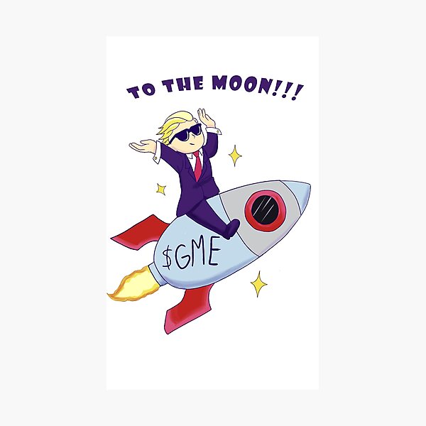 Item preview, Gamestop GME to the moon wallstreetbet designed and sold by Giddyfun.