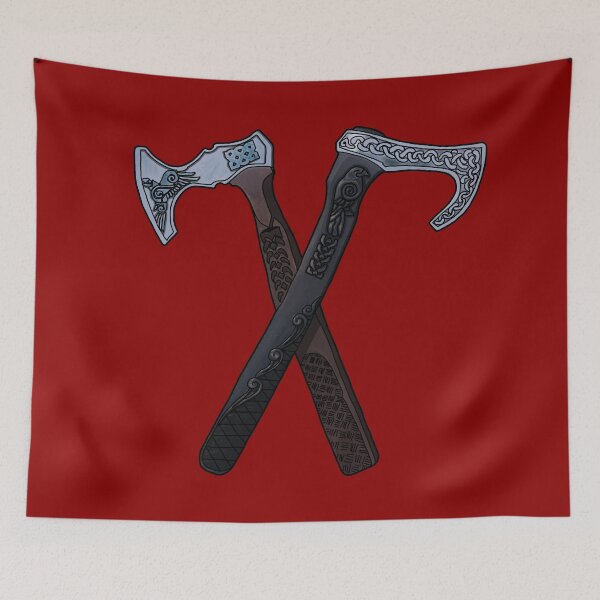 Item preview, Bird Inscribed Crossed Viking Axes designed and sold by creativekeener.