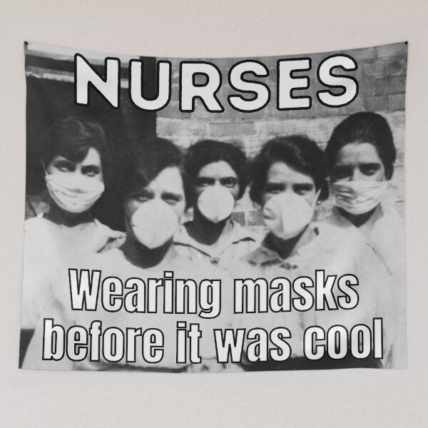 Item preview, Nurses wearing masks before it was cool designed and sold by Caregiverology.