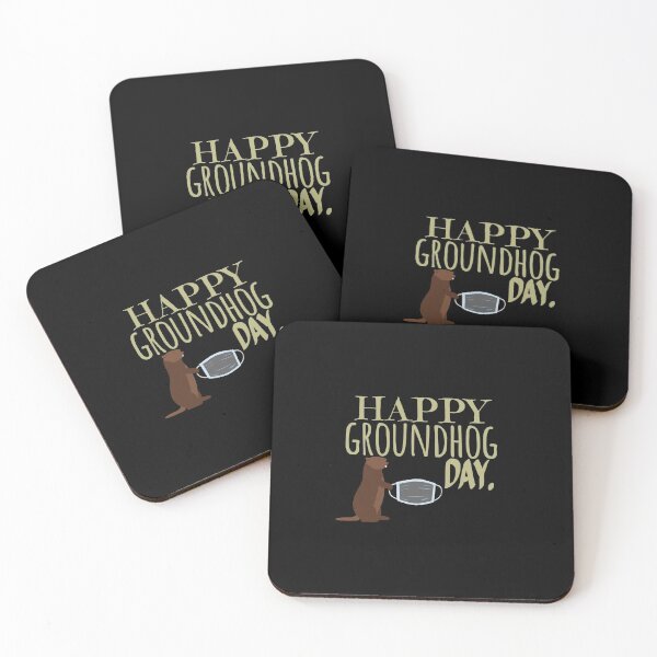 Item preview, happy groundhog day for black mask designed and sold by dalypdesign.