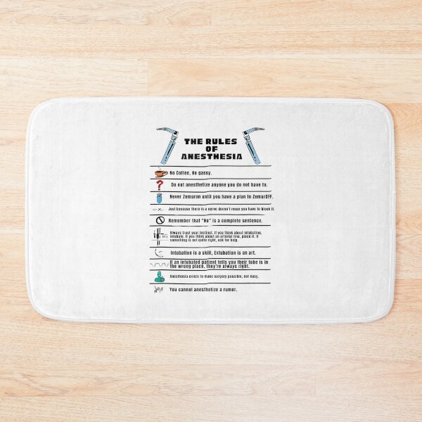 Item preview, The Rules of Anesthesia designed and sold by parrishherrera.
