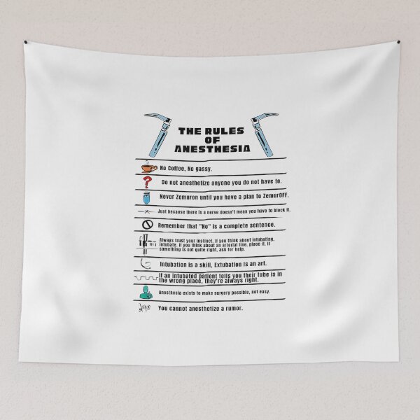 Item preview, The Rules of Anesthesia designed and sold by parrishherrera.