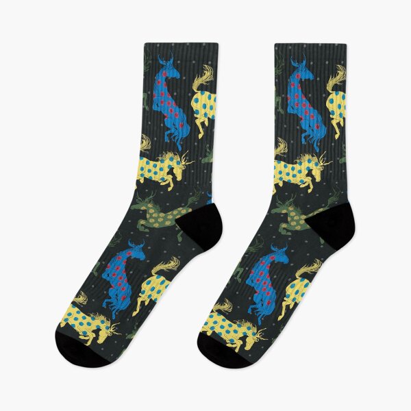 Item preview, Colorful horned horses pattern art designed and sold by Tayastore.