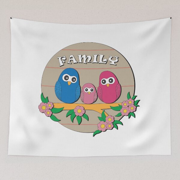 Item preview, Home Decor, House Warming, Family Gather, Family Reunion, Cute Bird, Birds In The Tree, Funny Birds designed and sold by hoangthedoodler.