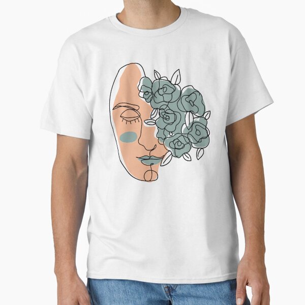 Vista previa del artículo con la obra «Silueta de dibujo de línea única floral femenino abstracto minimalista», diseñado y vendido por gugenia.