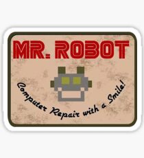 Mr Robot Logo Design Sticker