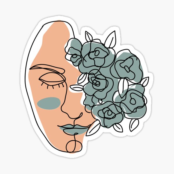 Vista previa del artículo con la obra «Silueta de dibujo de línea única floral femenino abstracto minimalista», diseñado y vendido por gugenia.