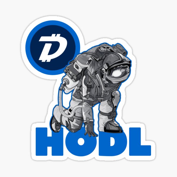 Digibyte DGB HODL Astronaut Sticker