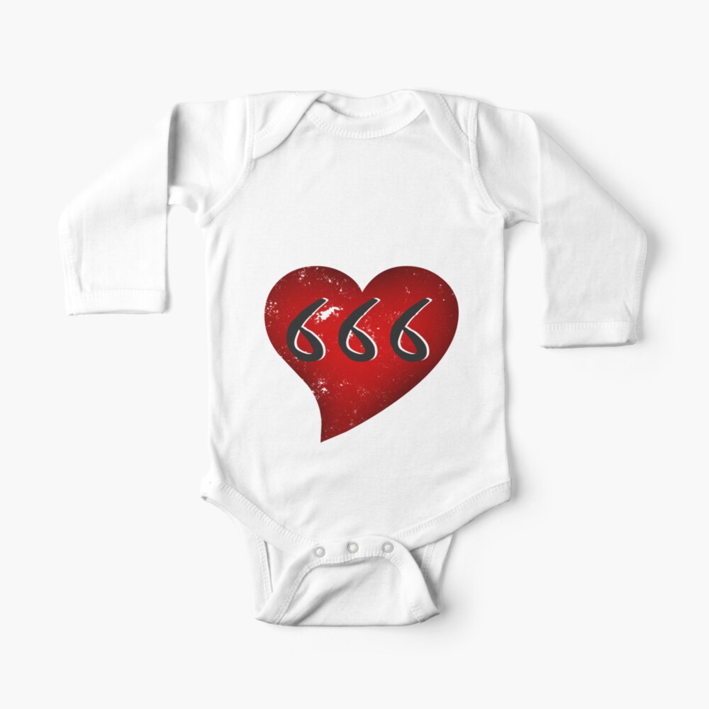 I Love 666 Angels Number 666 Baby One Piece For Sale By Ivanovart Redbubble