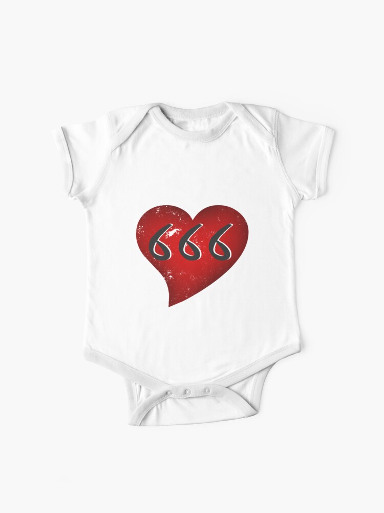 I Love 666 Angels Number 666 Baby One Piece For Sale By Ivanovart Redbubble