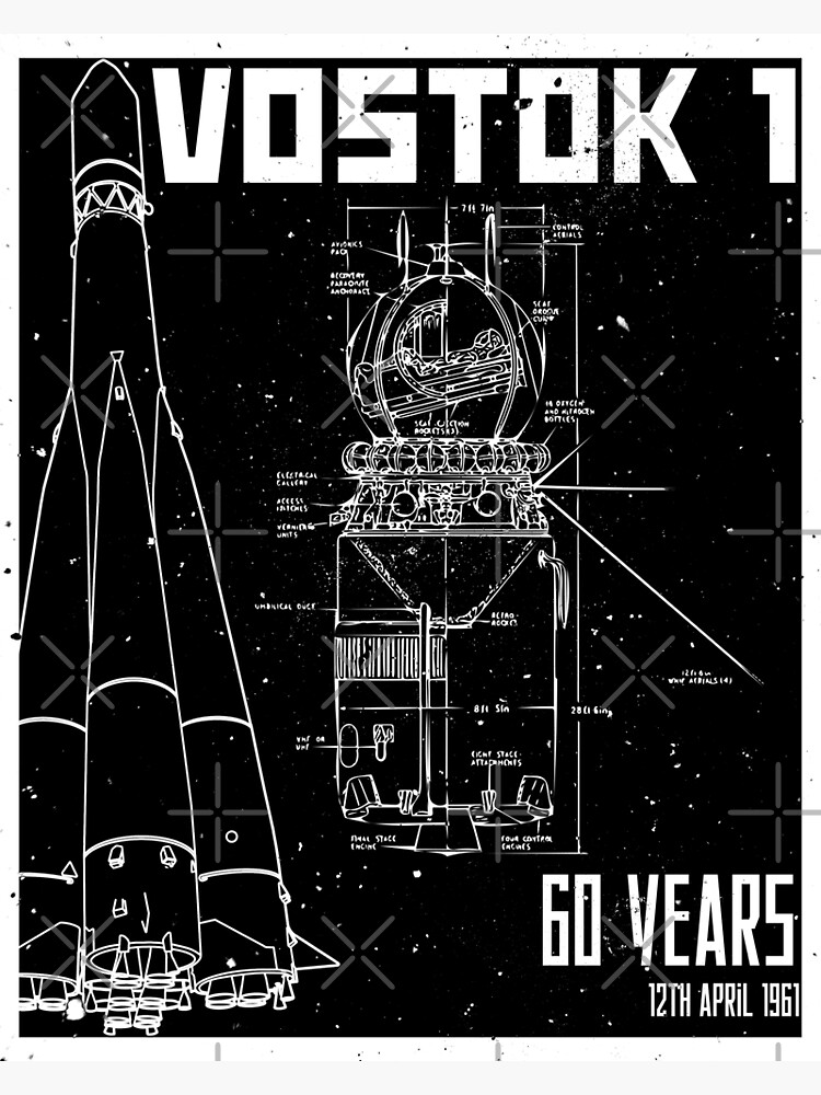 Vostok 1 Blueprint 60th Anniversary &quot; Poster for Sale by 