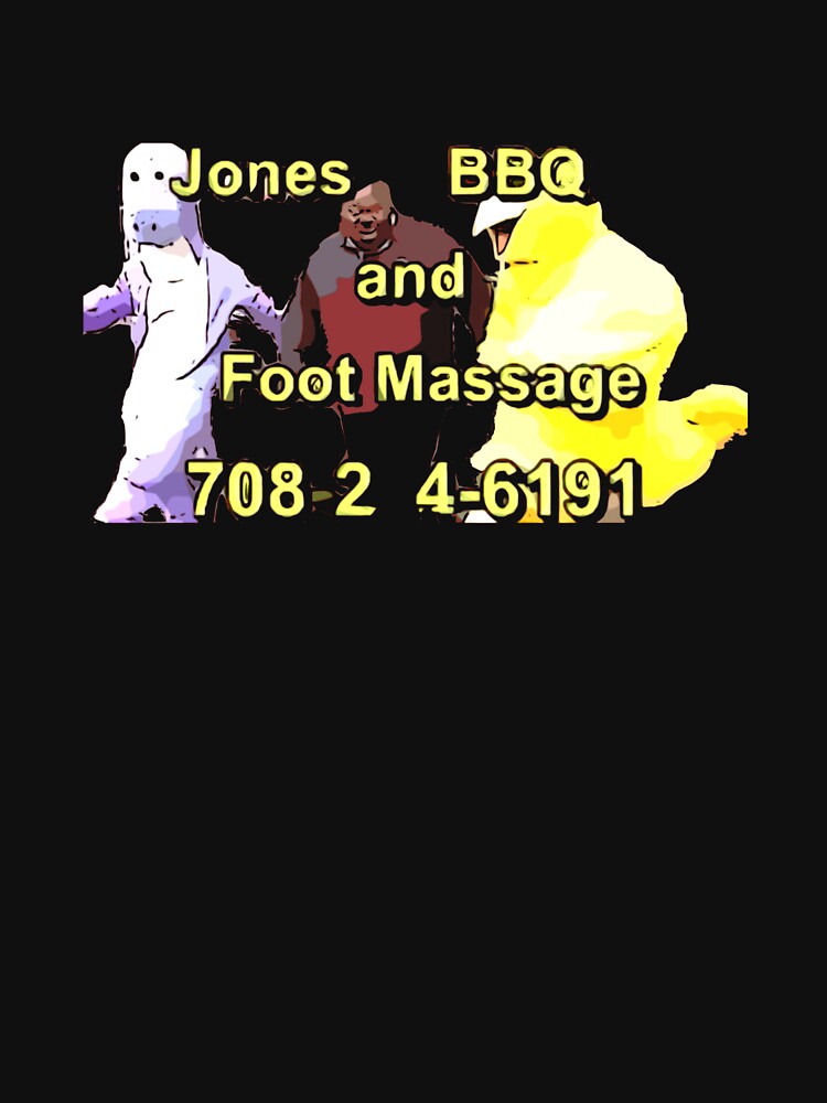 "Jones BBQ And Foot Massage" Tshirt for Sale by VanessaRudnick