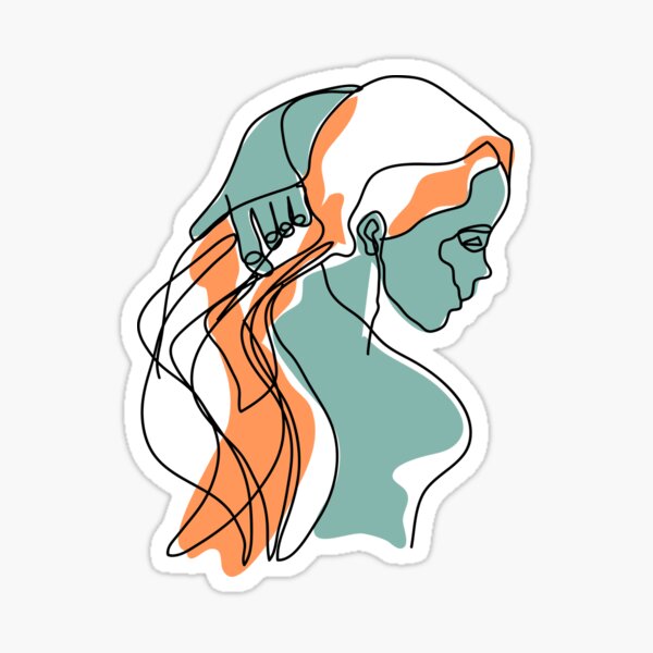 Vista previa del artículo con la obra «Silueta de dibujo de línea única mujer femenina abstracta minimalista», diseñado y vendido por gugenia.