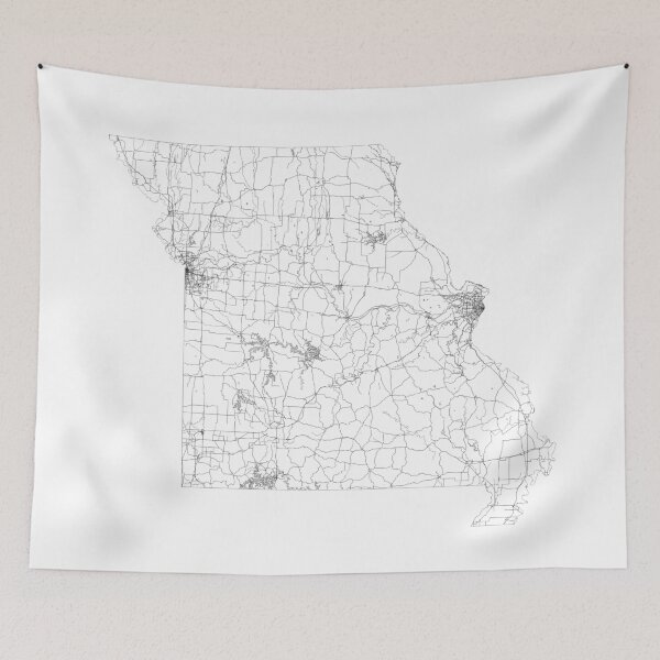 Item preview, Missouri State Map, Art Print By LandSartprints designed and sold by LandSartprints.