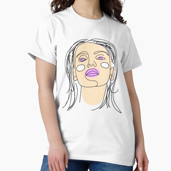 Vista previa del artículo con la obra «Ilustración de dibujo de línea única retrato abstracto minimalista», diseñado y vendido por gugenia.