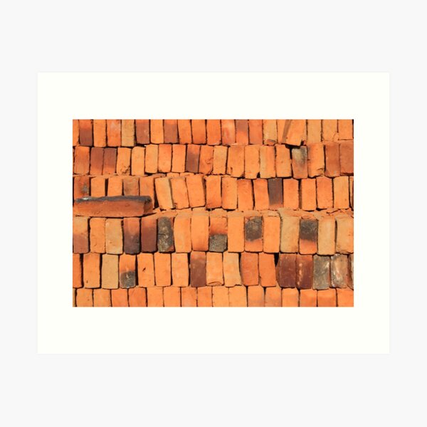 Brick Pile Block Print