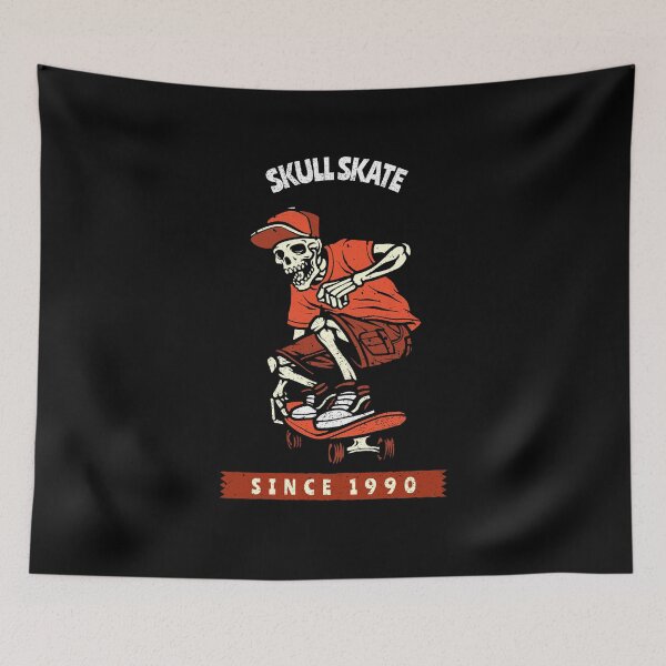 Item preview, Skate Life- Skull Skate Since 1990 Funny Skateboarding designed and sold by The Full Cart.