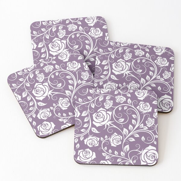 Item preview, Purple and white paisley vine flower pattern designed and sold by RRdesigned.