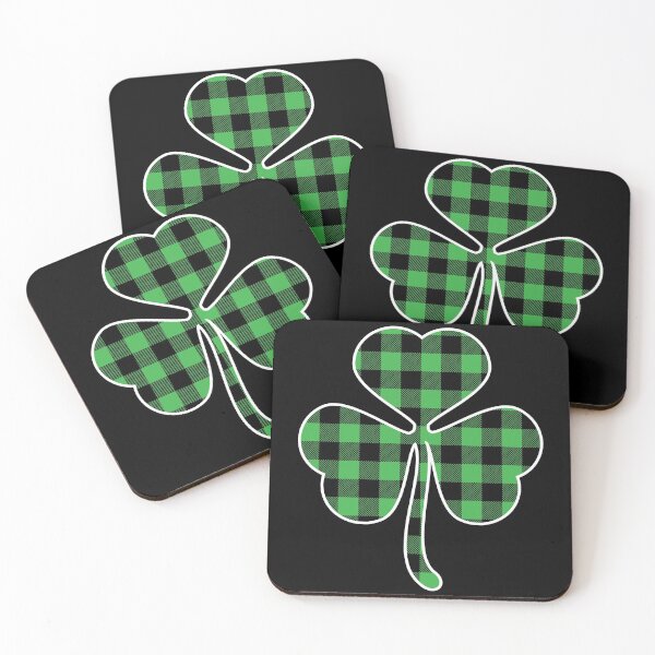 Item preview, Buffalo Plaid Shamrock Green Clover designed and sold by Doa-ibu.