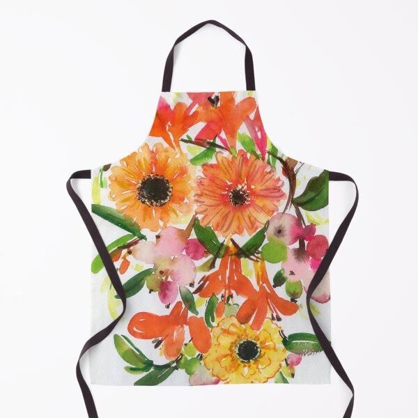 Item preview, gerbera/crocosmia/snowberry in watercolor designed and sold by kosarandrea.