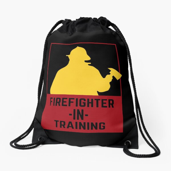 Volunteer fire brigade firefighter training FF Drawstring Bag