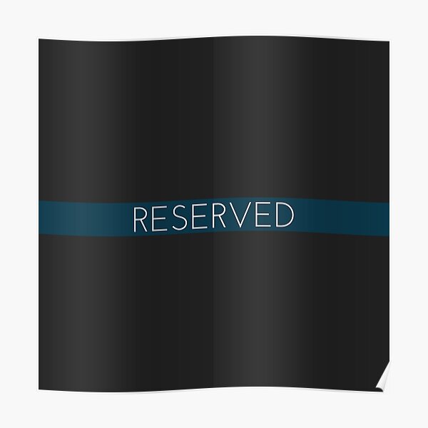 Reserved person Poster