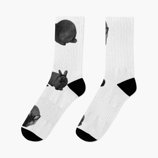Item preview, Black Bunny Pattern (black and white edit) designed and sold by Grace Feucht.