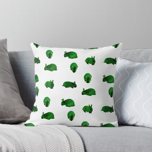 Item preview, Black Bunny Pattern (green edit) designed and sold by Grace Feucht.