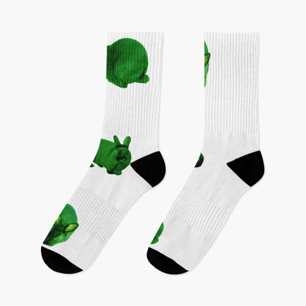 Item preview, Black Bunny Pattern (green edit) designed and sold by Grace Feucht.