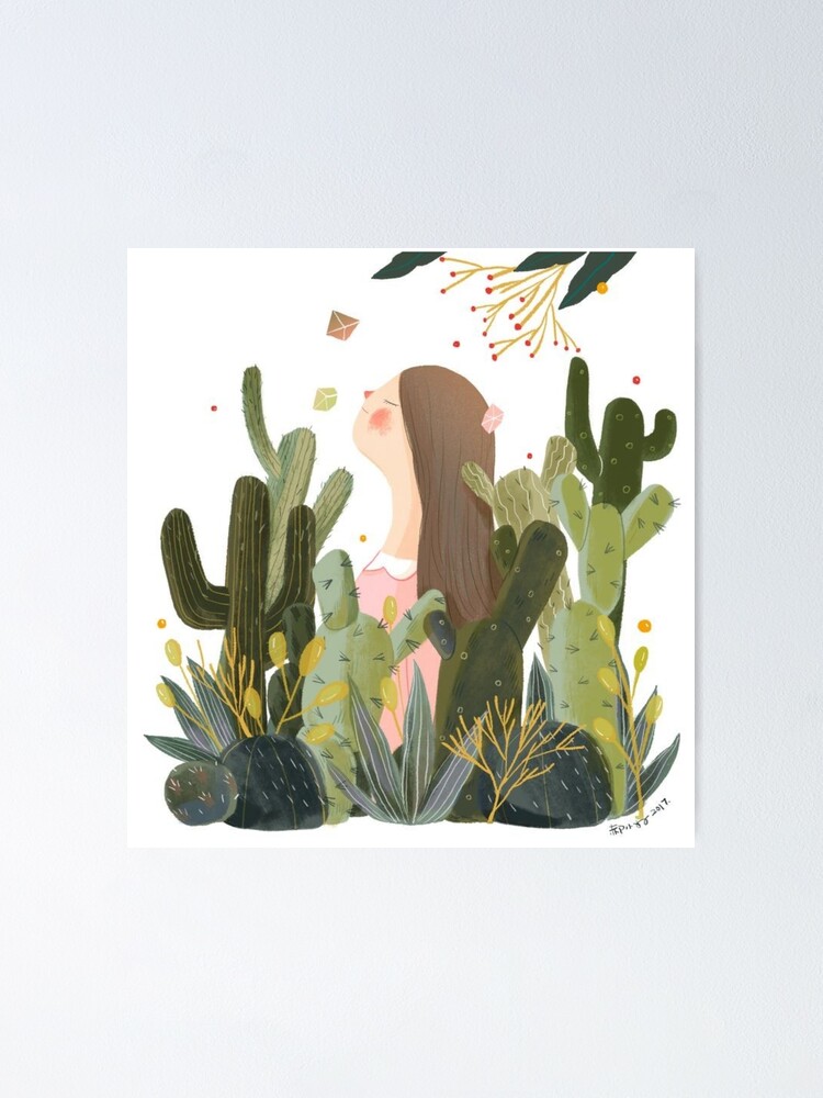 Mini Cactus Garden Wall Decals