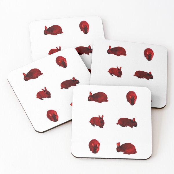 Item preview, Black Bunny Pattern (red edit) designed and sold by Grace Feucht.