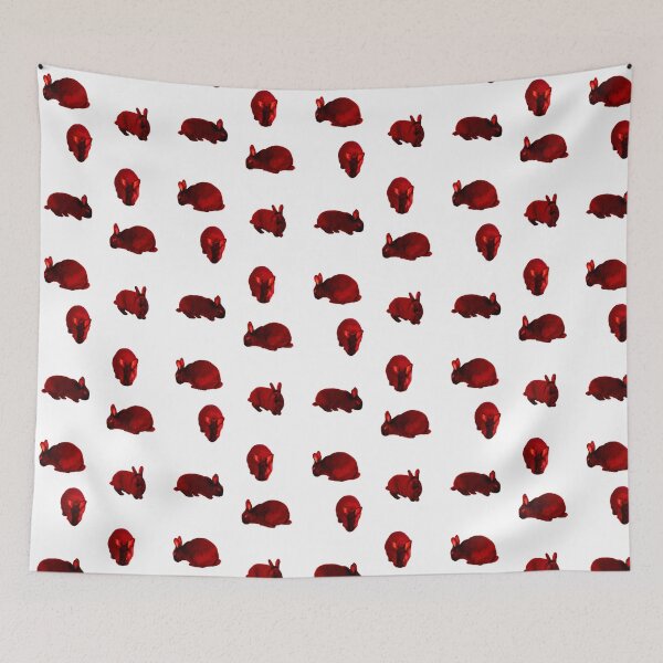 Item preview, Black Bunny Pattern (red edit) designed and sold by Grace Feucht.