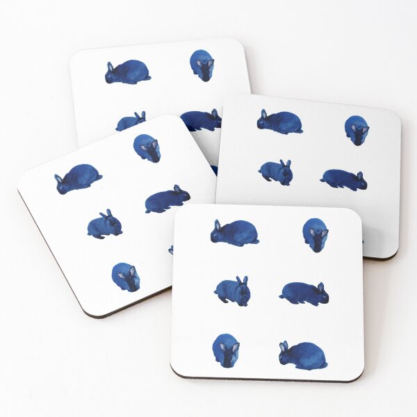 Item preview, Black Bunny Pattern (blue edit) designed and sold by Grace Feucht.