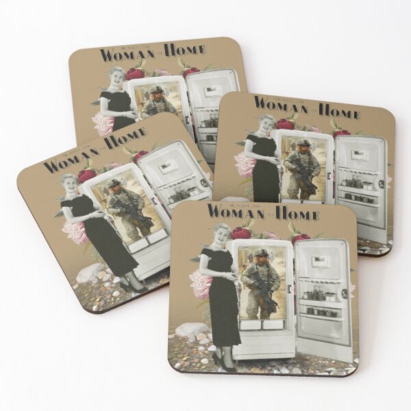 Item preview, Fifties Vintage Woman with large Fridge and Soldier designed and sold by KALEIDOSCOPE UK.