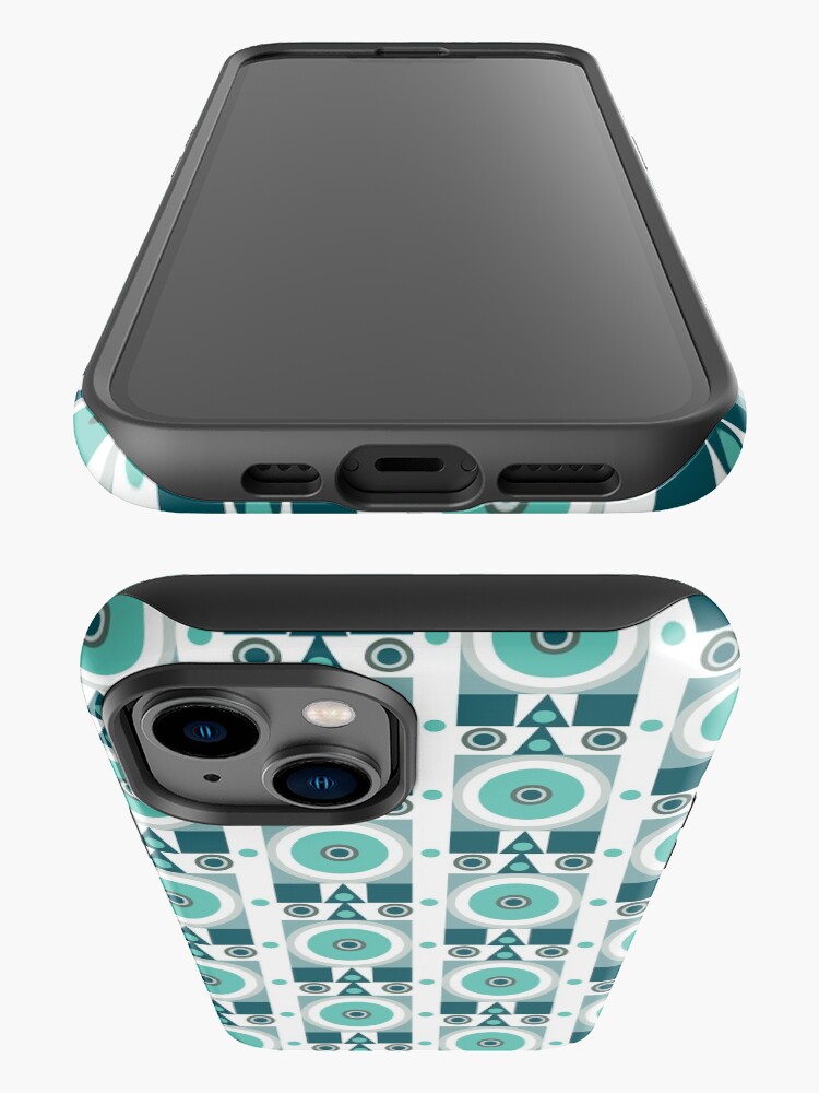 Thumbnail 3 of 4, iPhone Case, Circle Pattern In green and dark green Colors designed and sold by Victoria Riabov.