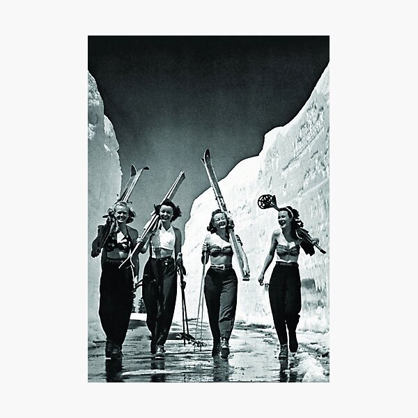 Gone Girls Skiing Ski Photographic Print
