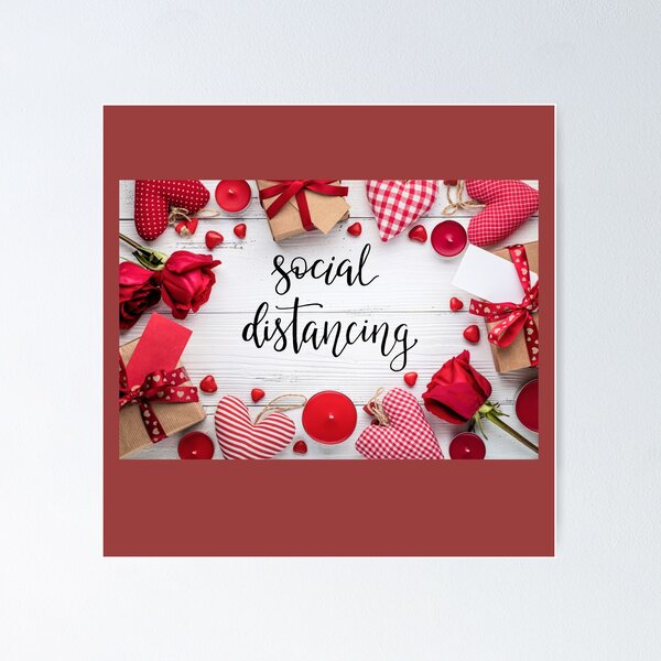 Item preview, Valentine's day Social Distancing designed and sold by NunjDesign.