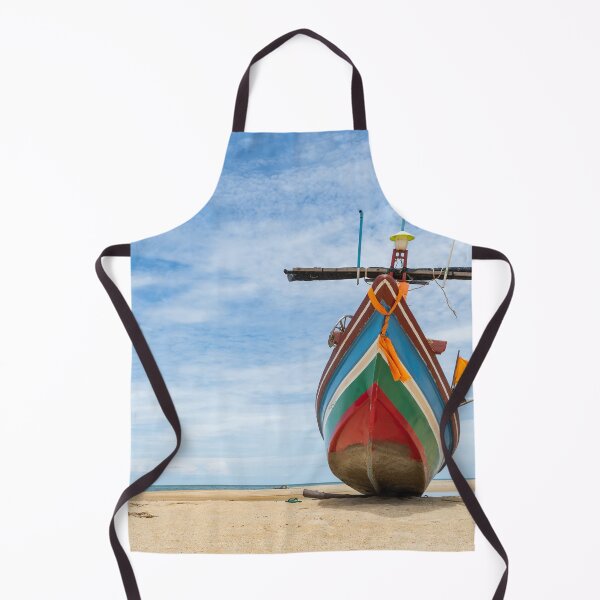 Item preview, Fishing Boat On The Beach With Blue Sky Landscape designed and sold by JTS STORE.