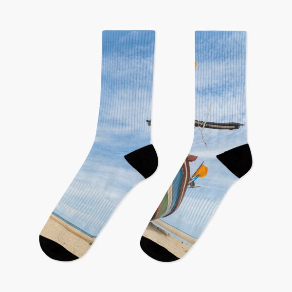 Item preview, Fishing Boat On The Beach With Blue Sky Landscape designed and sold by JTS STORE.